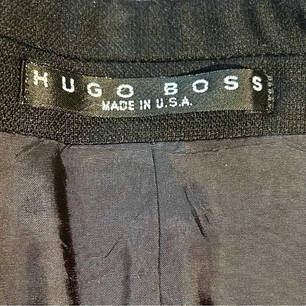 BOSS Hugo Boss Navy Virgin Wool 3 Button Blazer 42S Made in USA💛 - Picture 11 of 12